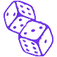 Purple dice.